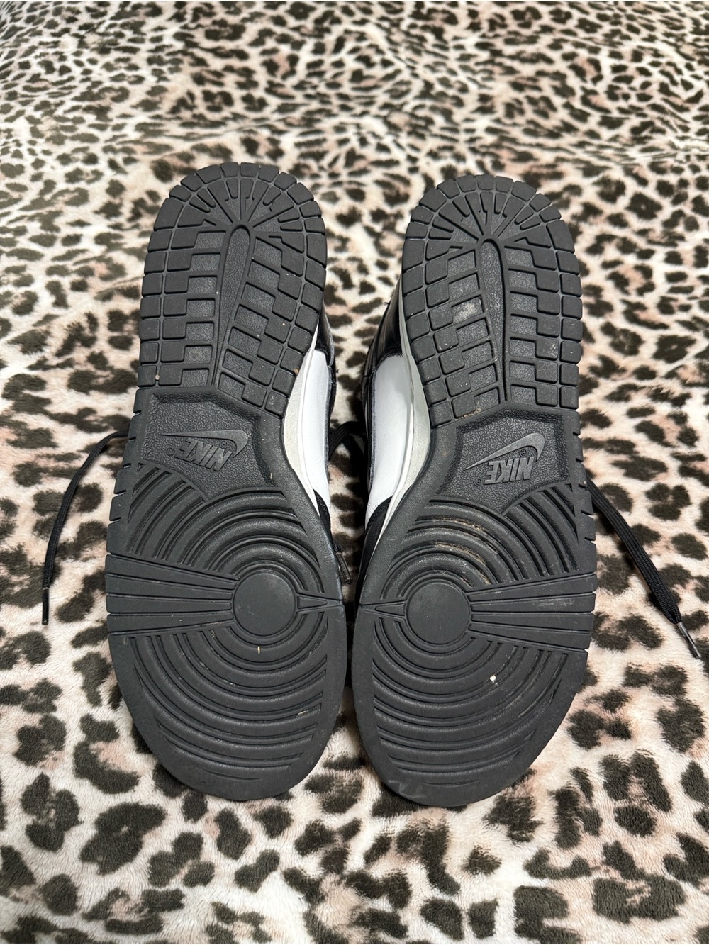 Nike Men’s Black & White High-Top Sneakers with Swoosh - Picture 3 of 4
